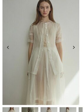 Kamperett Jette Organza Tee Alabaster XS